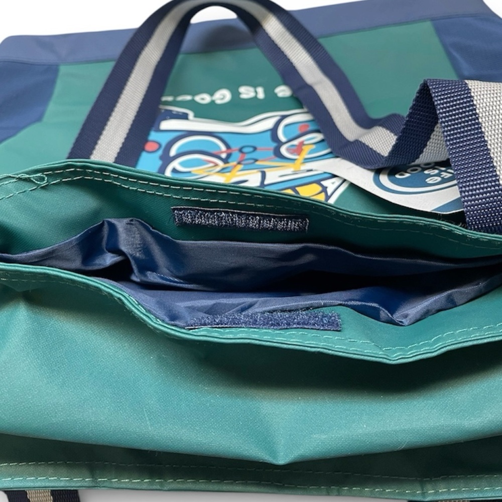 Life Is Good Blue and Green Tote with Fun Graphic - Picture 5 of 8